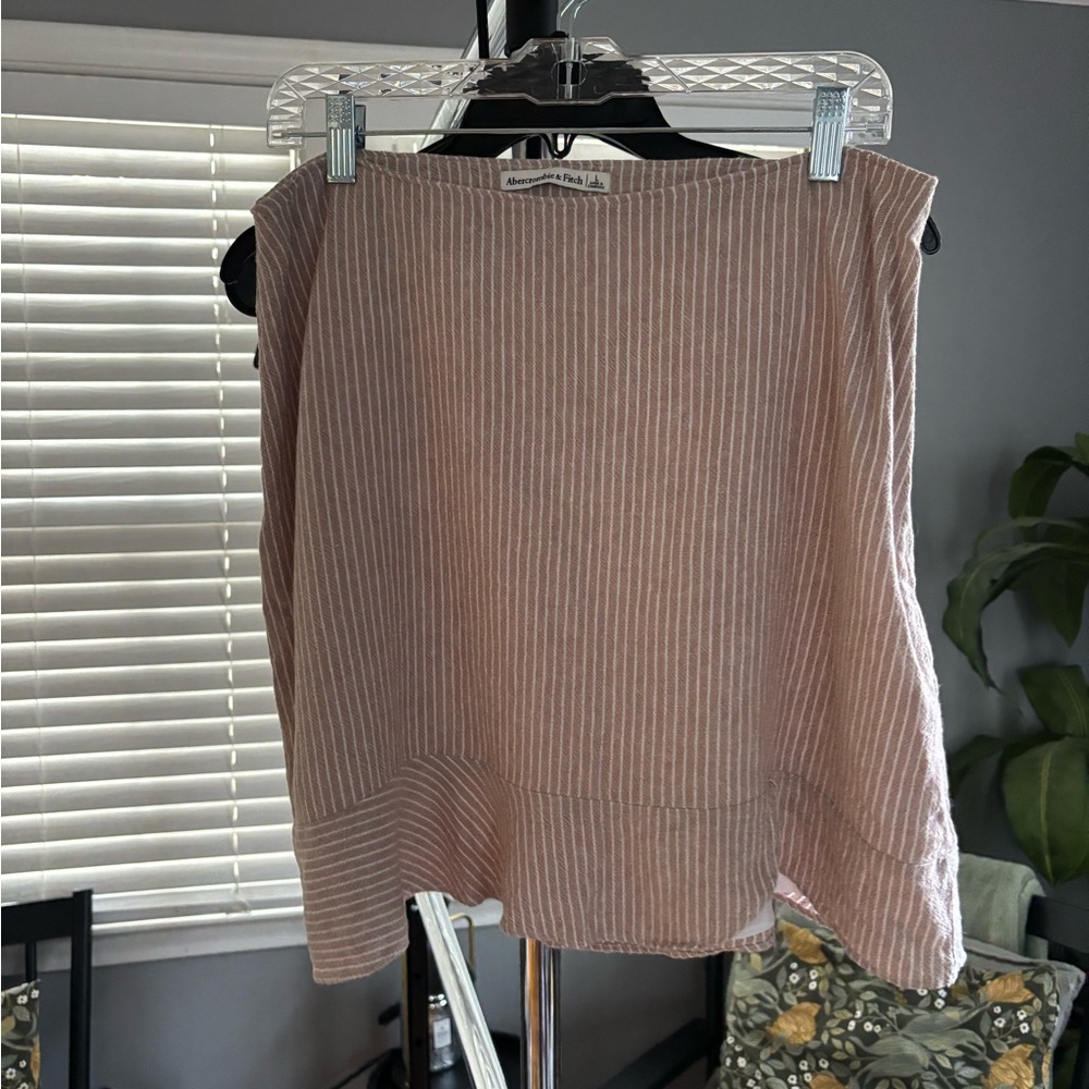 Abercrombie & Fitch Tan Striped Mini Skirt